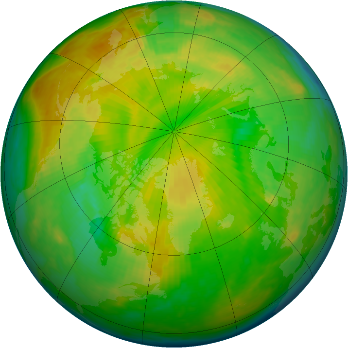 Arctic ozone map for 07 May 1993